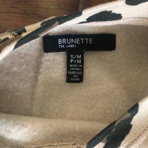 1 LEFT❗️ NEW BRUNETTE THE LABEL CHEETAH CREW - Picture 6 of 7